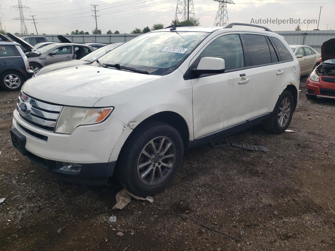 2010 Ford Edge Sel White vin: 2FMDK3JCXABB12273