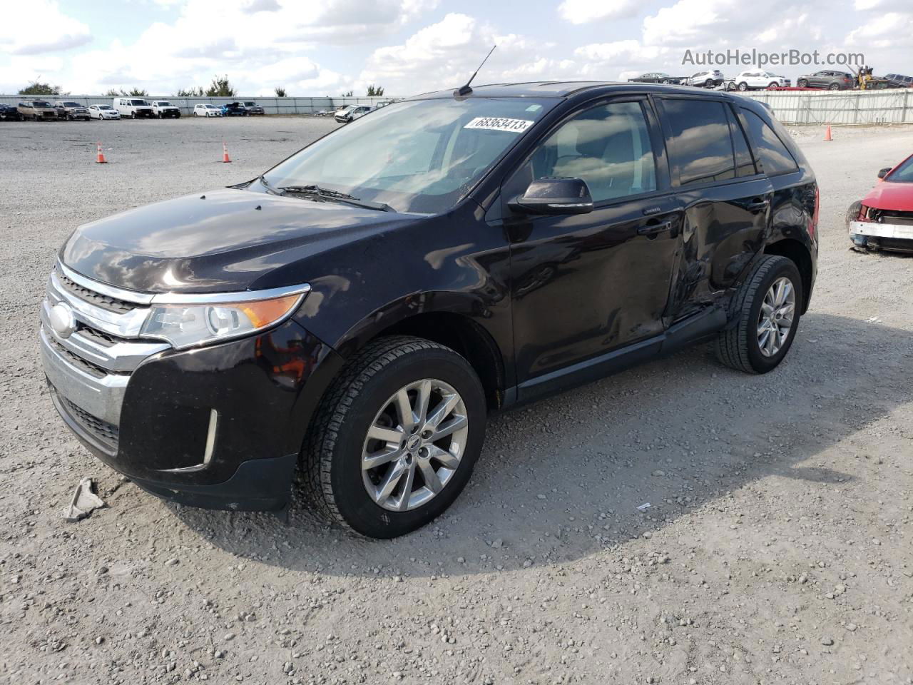 2014 Ford Edge Sel Черный vin: 2FMDK3JCXEBA82598