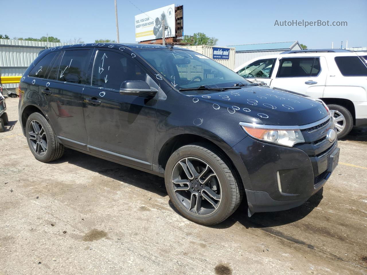 2014 Ford Edge Sel Black vin: 2FMDK3JCXEBA82987