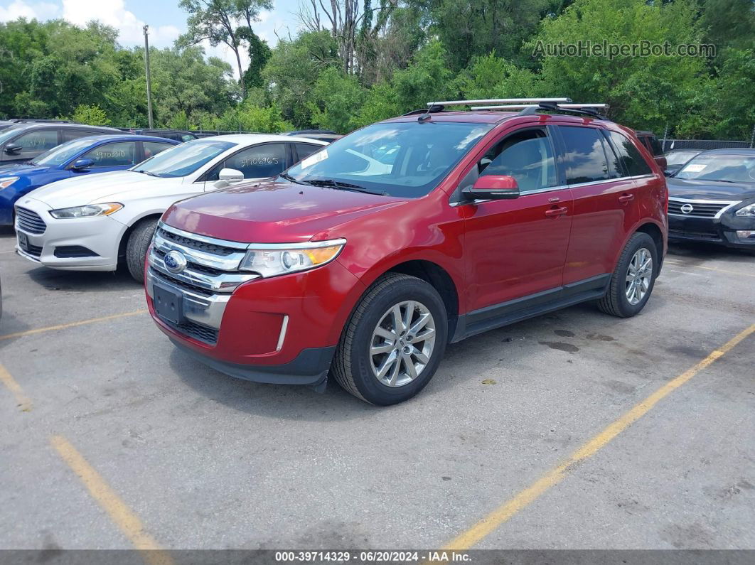 2014 Ford Edge Limited Red vin: 2FMDK3K92EBB38634