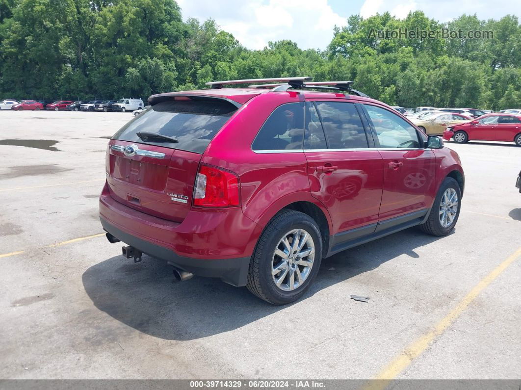 2014 Ford Edge Limited Red vin: 2FMDK3K92EBB38634