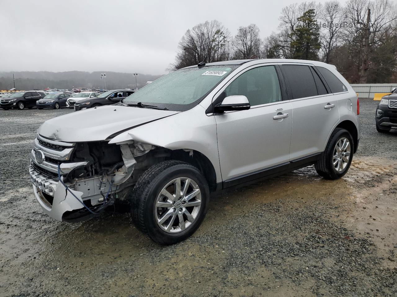 2014 Ford Edge Limited Silver vin: 2FMDK3KC0EBA08783