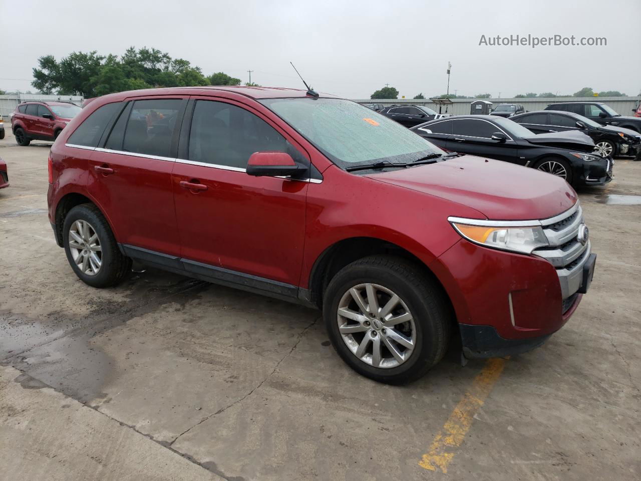 2014 Ford Edge Limited Maroon vin: 2FMDK3KC0EBB06714