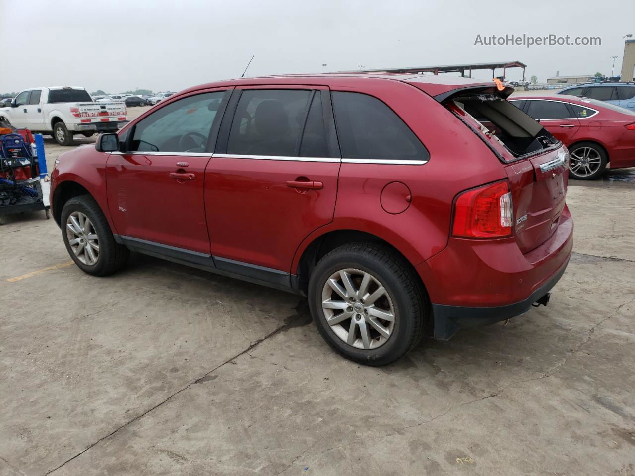 2014 Ford Edge Limited Maroon vin: 2FMDK3KC0EBB06714