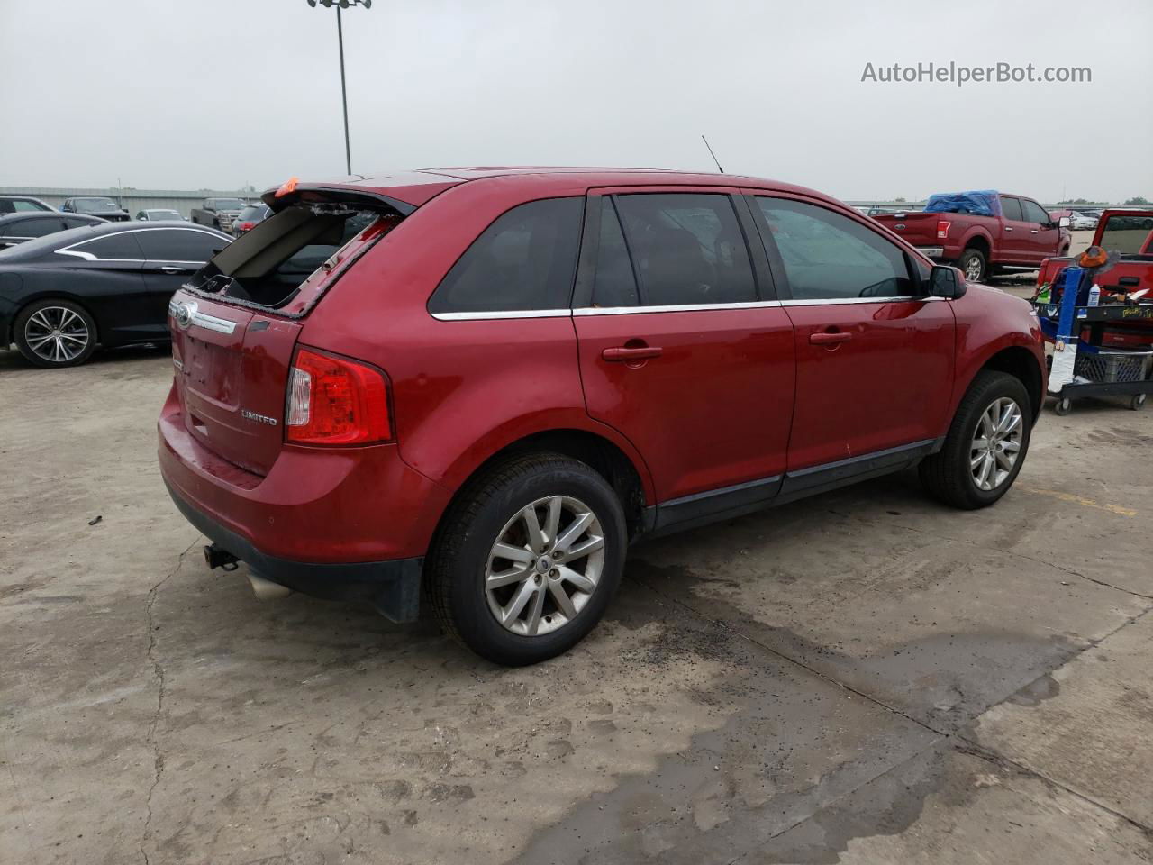 2014 Ford Edge Limited Maroon vin: 2FMDK3KC0EBB06714