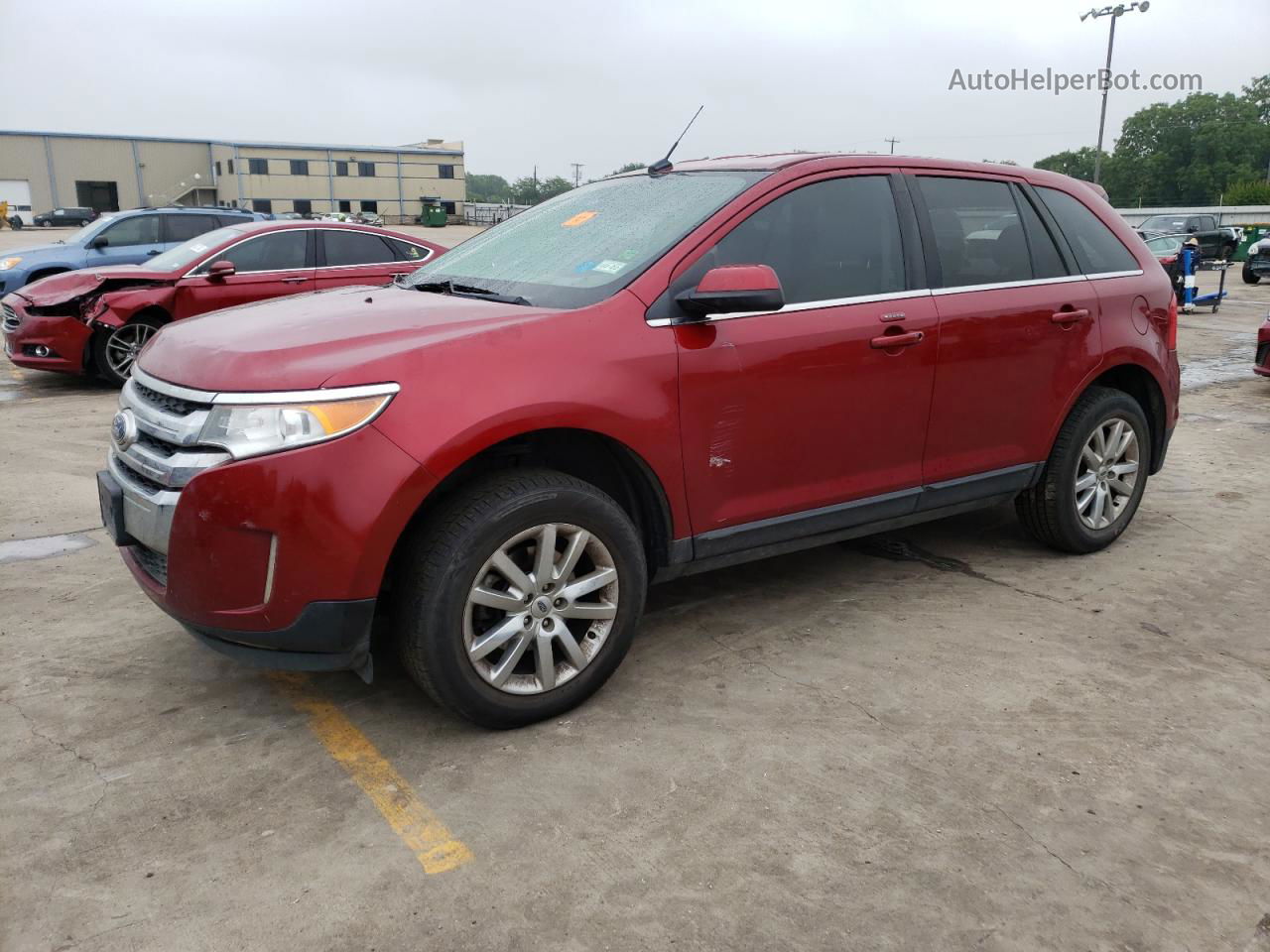 2014 Ford Edge Limited Maroon vin: 2FMDK3KC0EBB06714