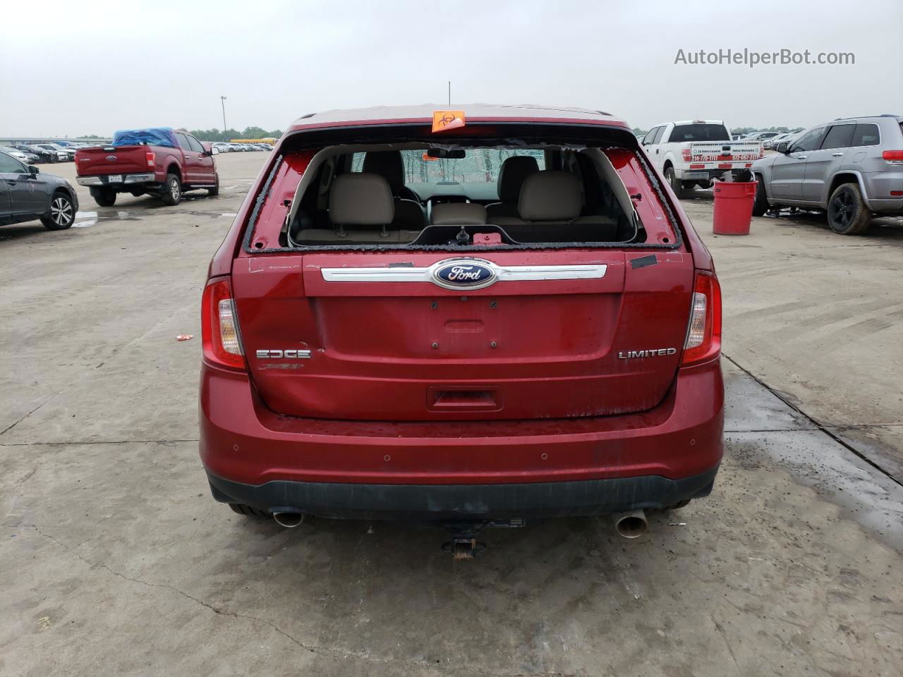 2014 Ford Edge Limited Maroon vin: 2FMDK3KC0EBB06714