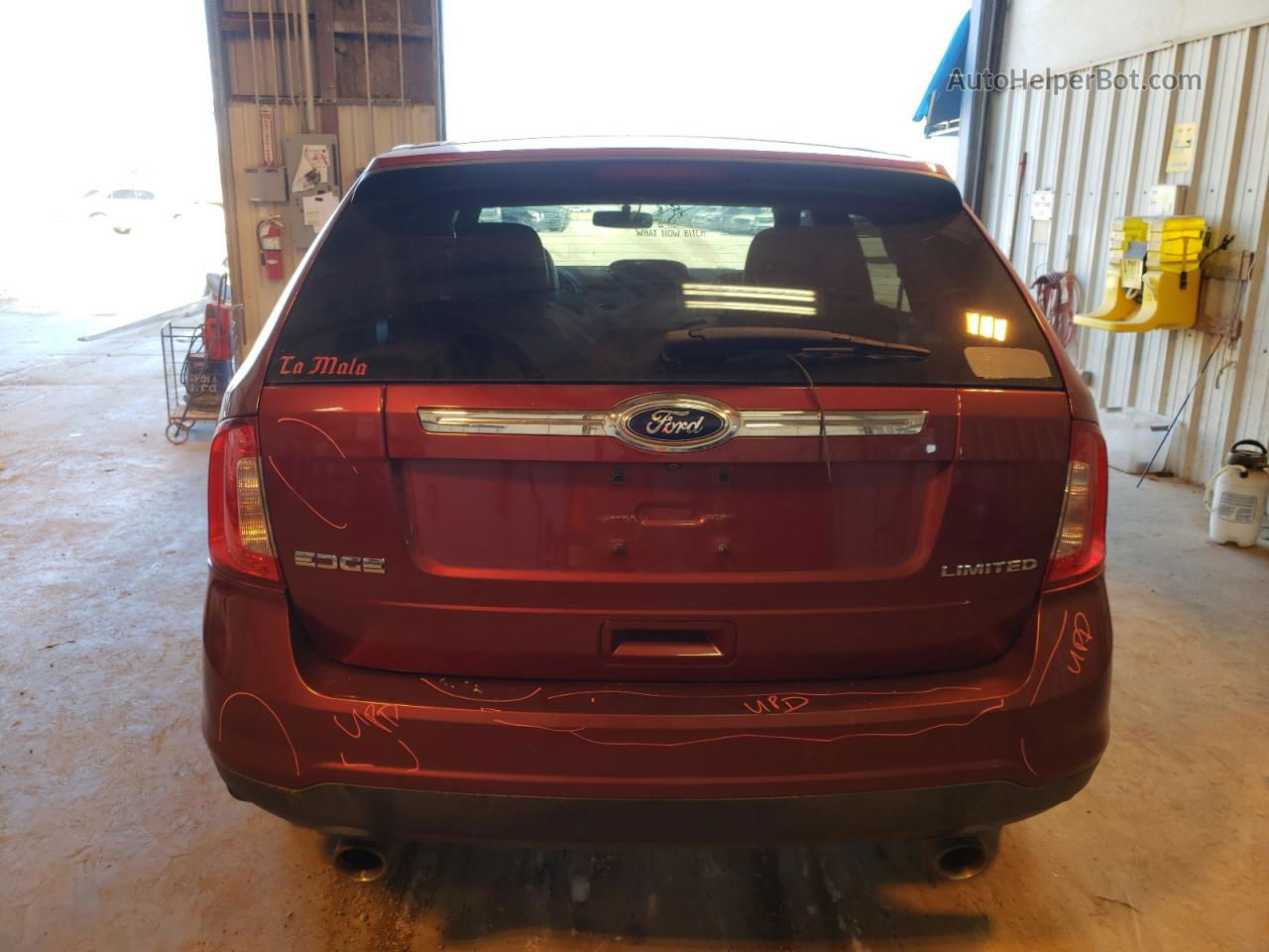 2014 Ford Edge Limited Red vin: 2FMDK3KC0EBB64189