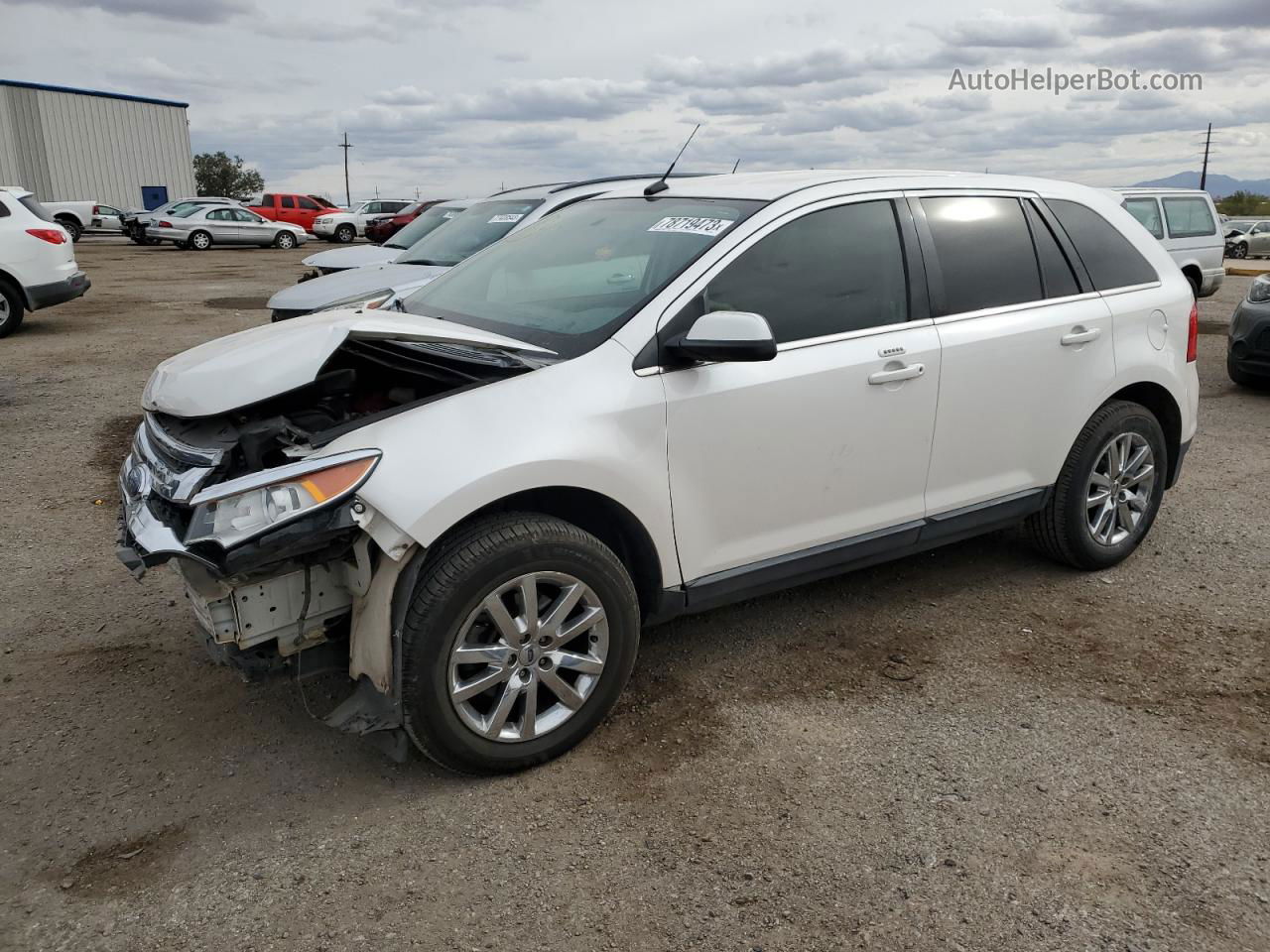 2014 Ford Edge Limited White vin: 2FMDK3KC1EBA08033