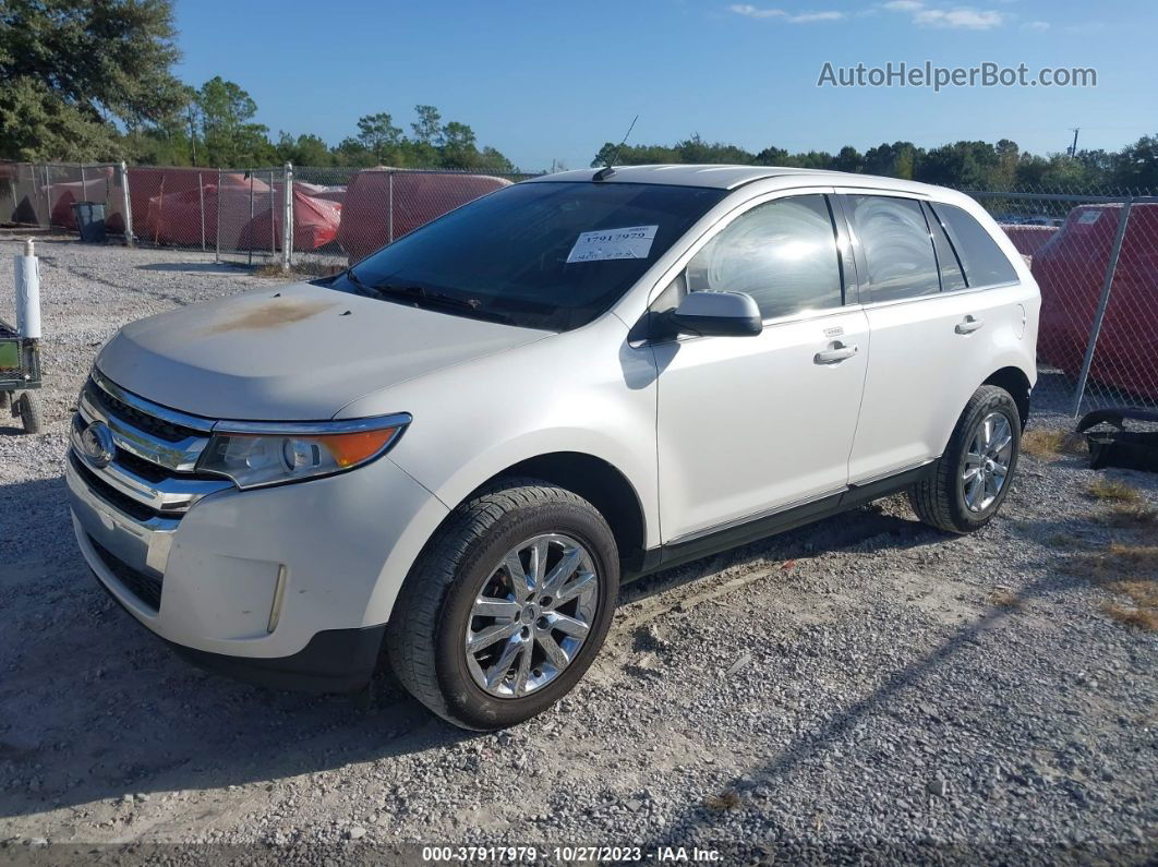 2014 Ford Edge Limited White vin: 2FMDK3KC1EBB10688