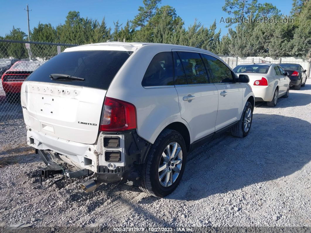 2014 Ford Edge Limited White vin: 2FMDK3KC1EBB10688