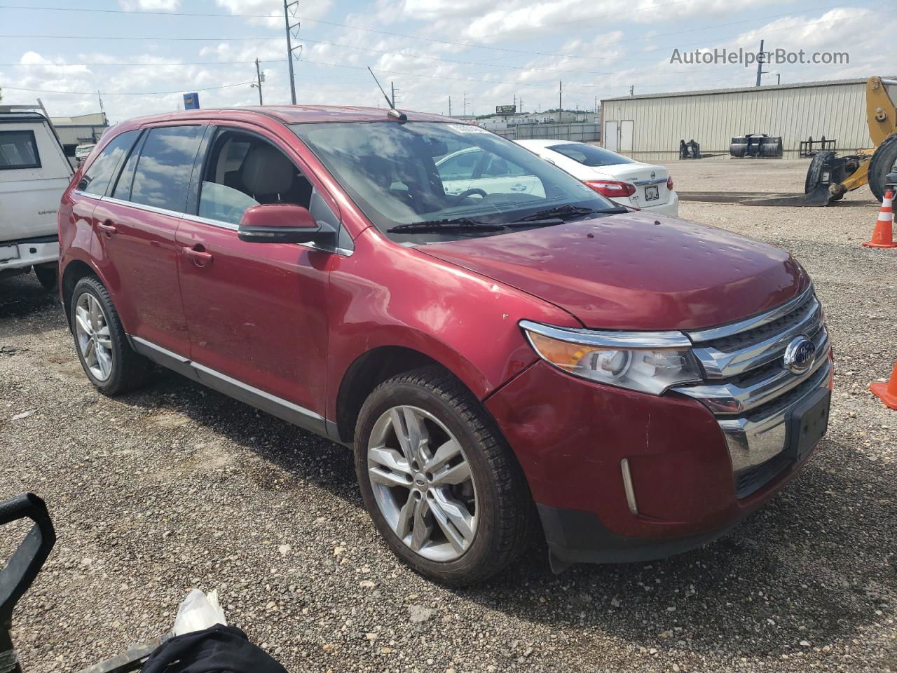 2014 Ford Edge Limited Burgundy vin: 2FMDK3KC1EBB24137