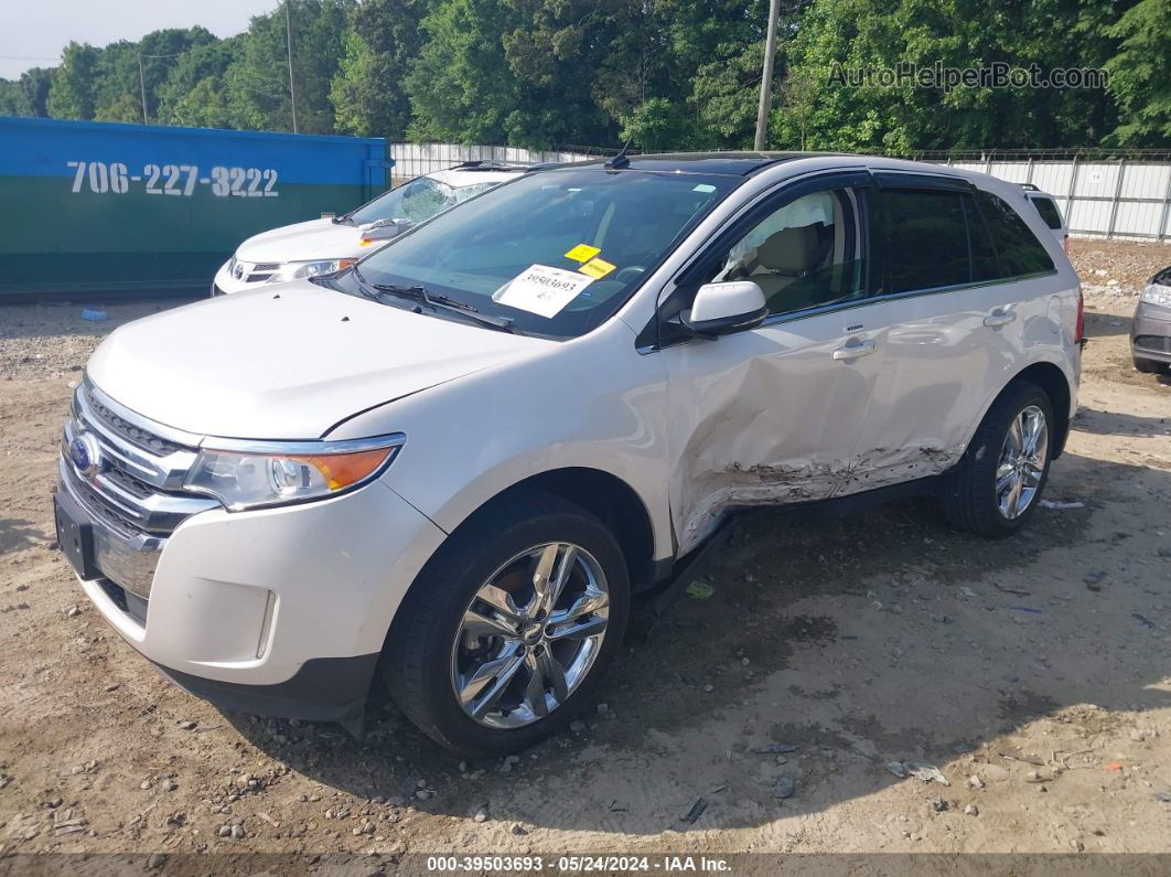 2014 Ford Edge Limited White vin: 2FMDK3KC1EBB52102