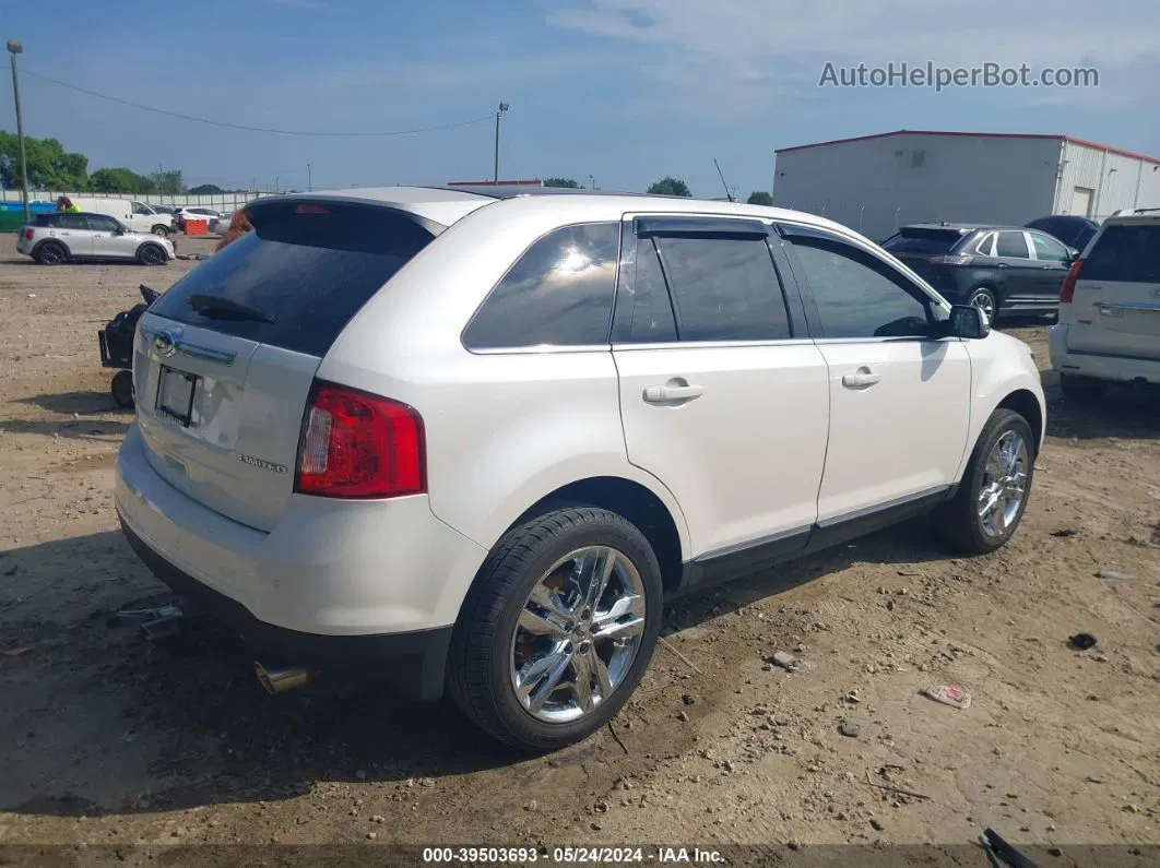 2014 Ford Edge Limited White vin: 2FMDK3KC1EBB52102