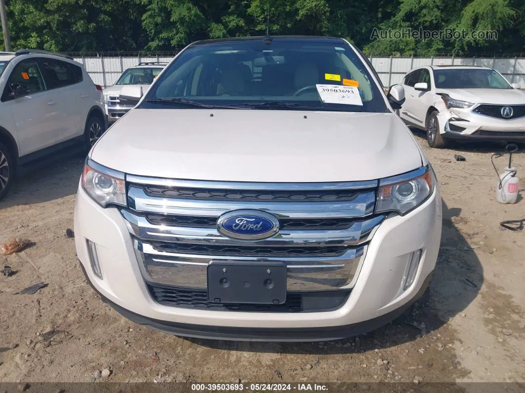 2014 Ford Edge Limited White vin: 2FMDK3KC1EBB52102