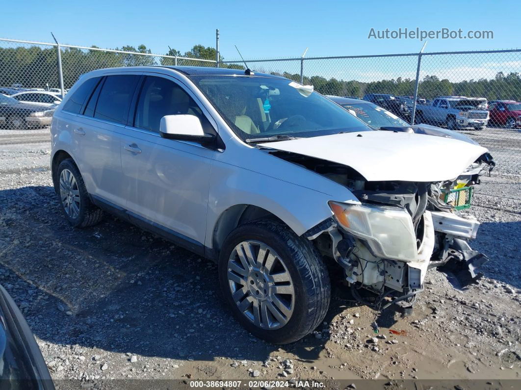 2010 Ford Edge Limited White vin: 2FMDK3KC2ABA01697