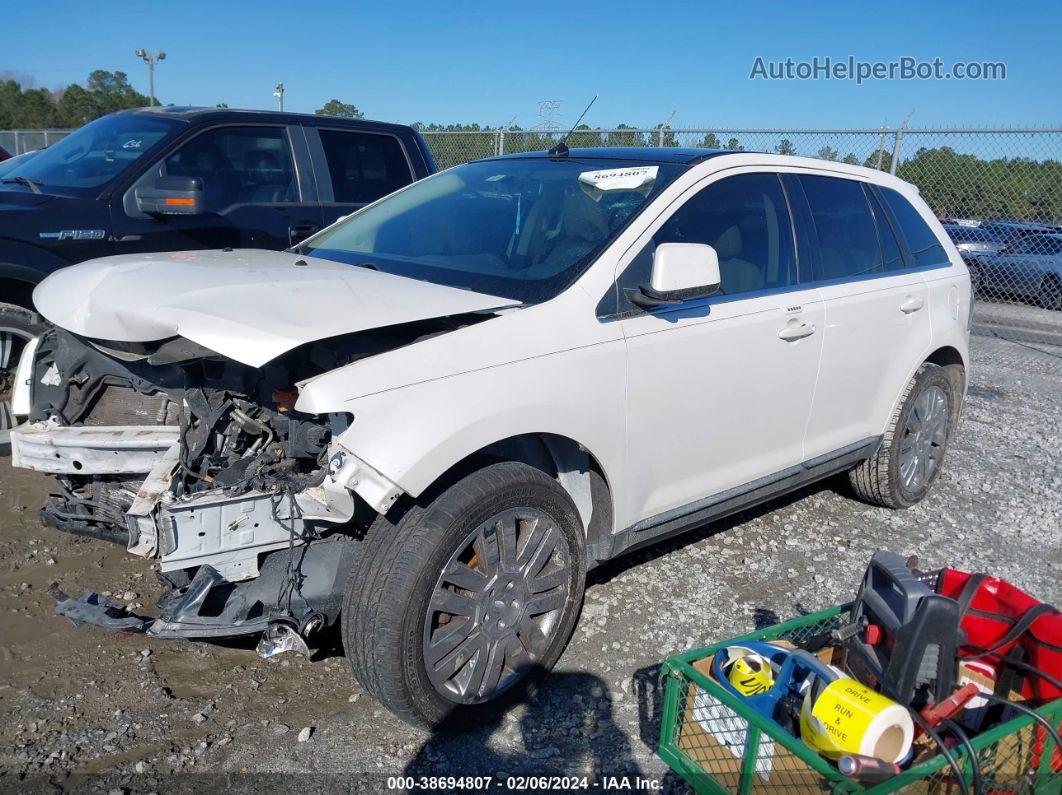 2010 Ford Edge Limited White vin: 2FMDK3KC2ABA01697