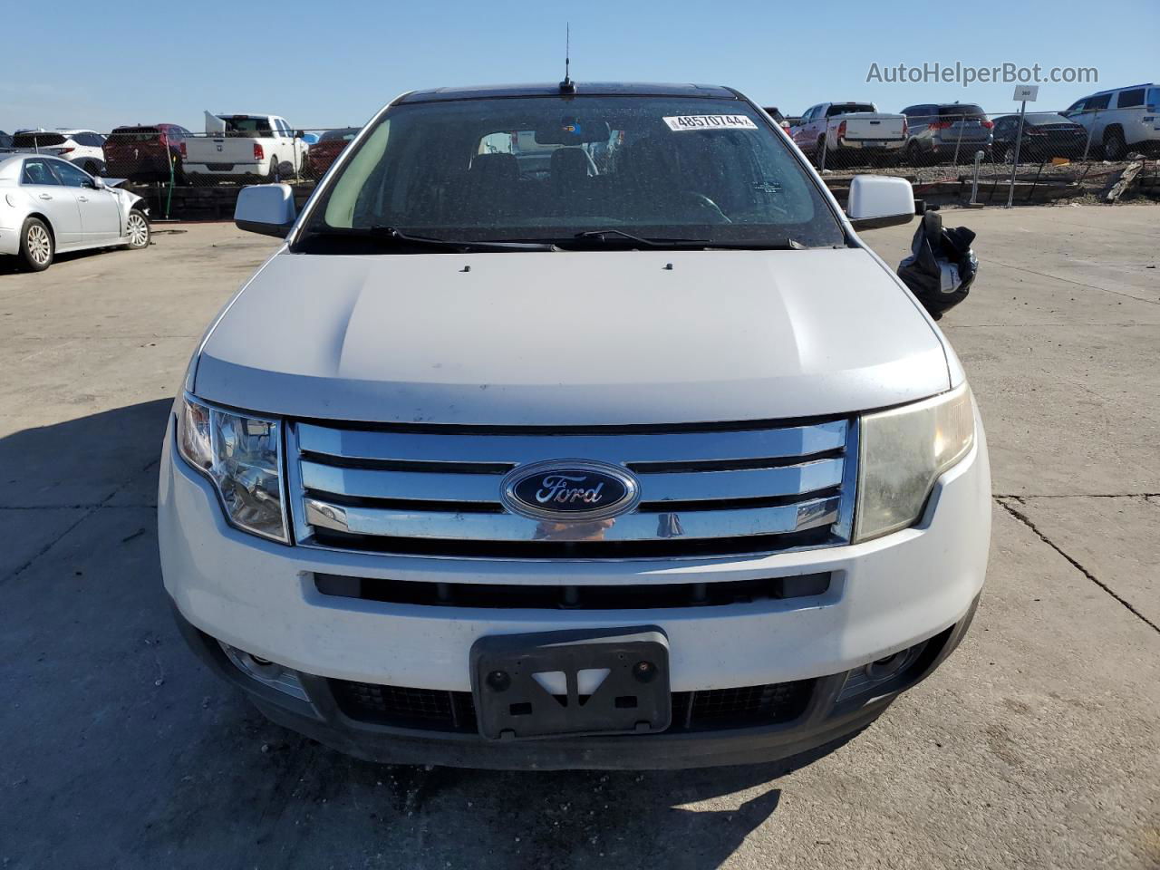 2010 Ford Edge Limited White vin: 2FMDK3KC2ABA19696