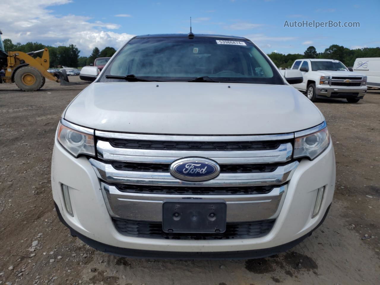 2014 Ford Edge Limited White vin: 2FMDK3KC3EBA89066