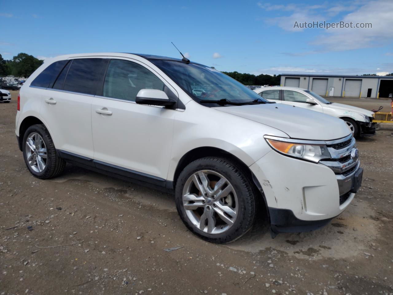 2014 Ford Edge Limited White vin: 2FMDK3KC3EBA89066