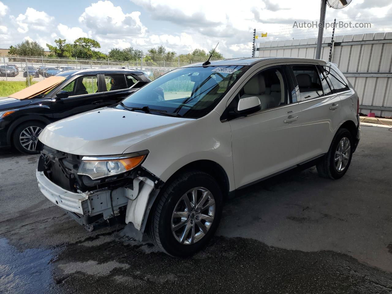 2014 Ford Edge Limited White vin: 2FMDK3KC3EBB51985