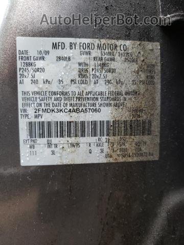 2010 Ford Edge Limited Серый vin: 2FMDK3KC4ABA57060
