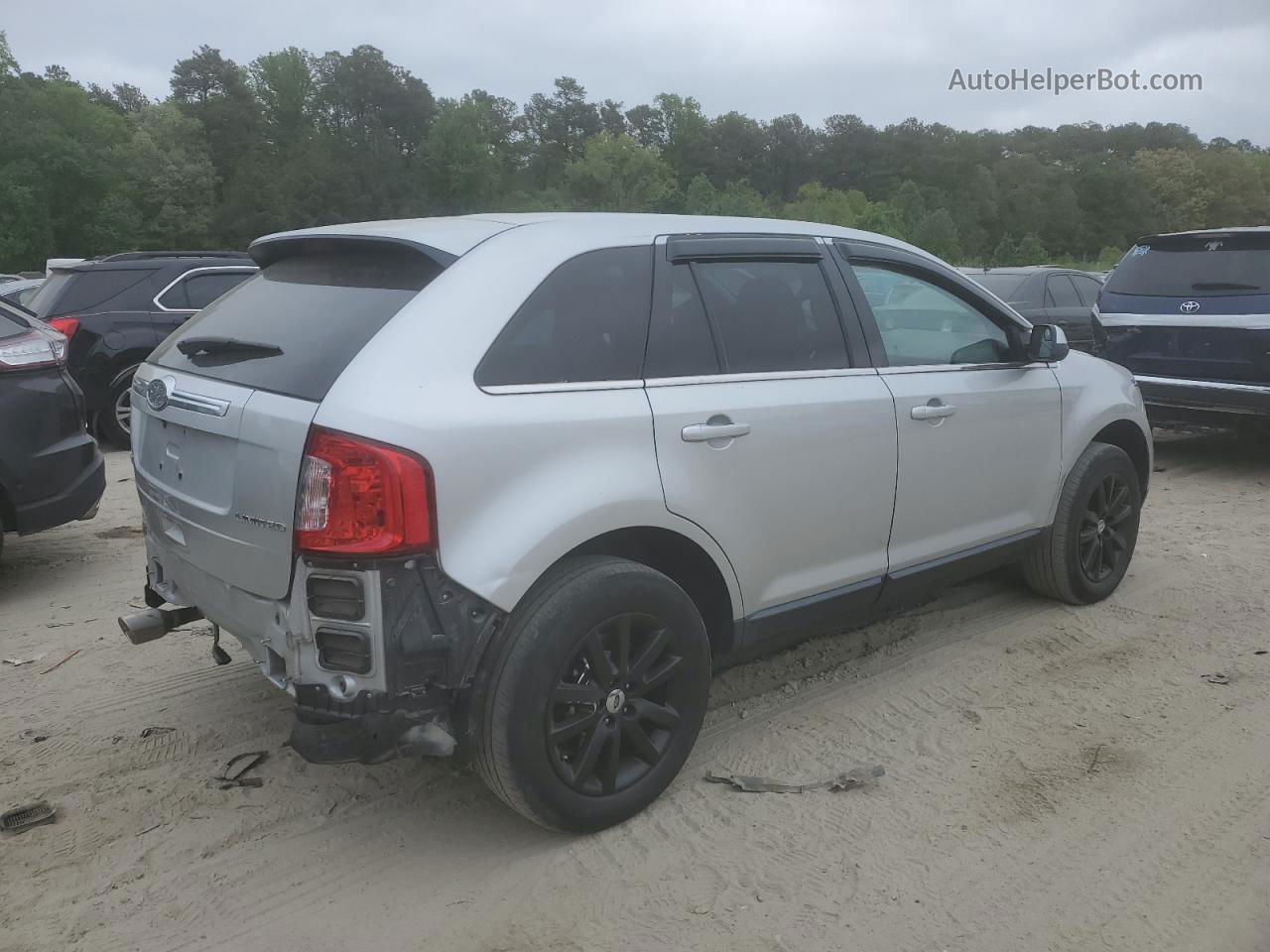 2014 Ford Edge Limited Silver vin: 2FMDK3KC5EBA50950