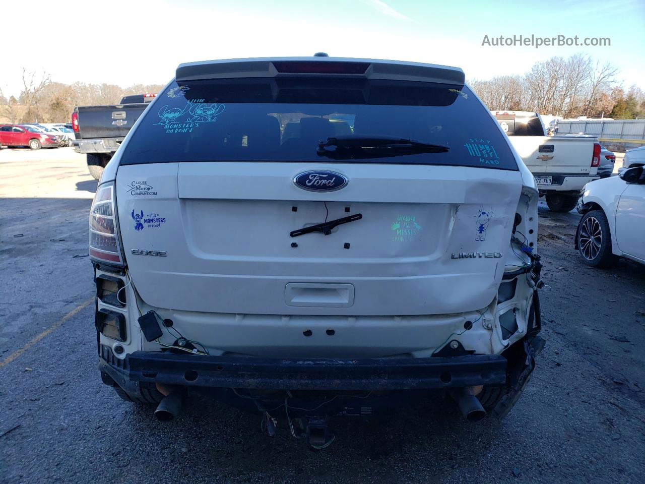 2010 Ford Edge Limited White vin: 2FMDK3KC6ABA97625