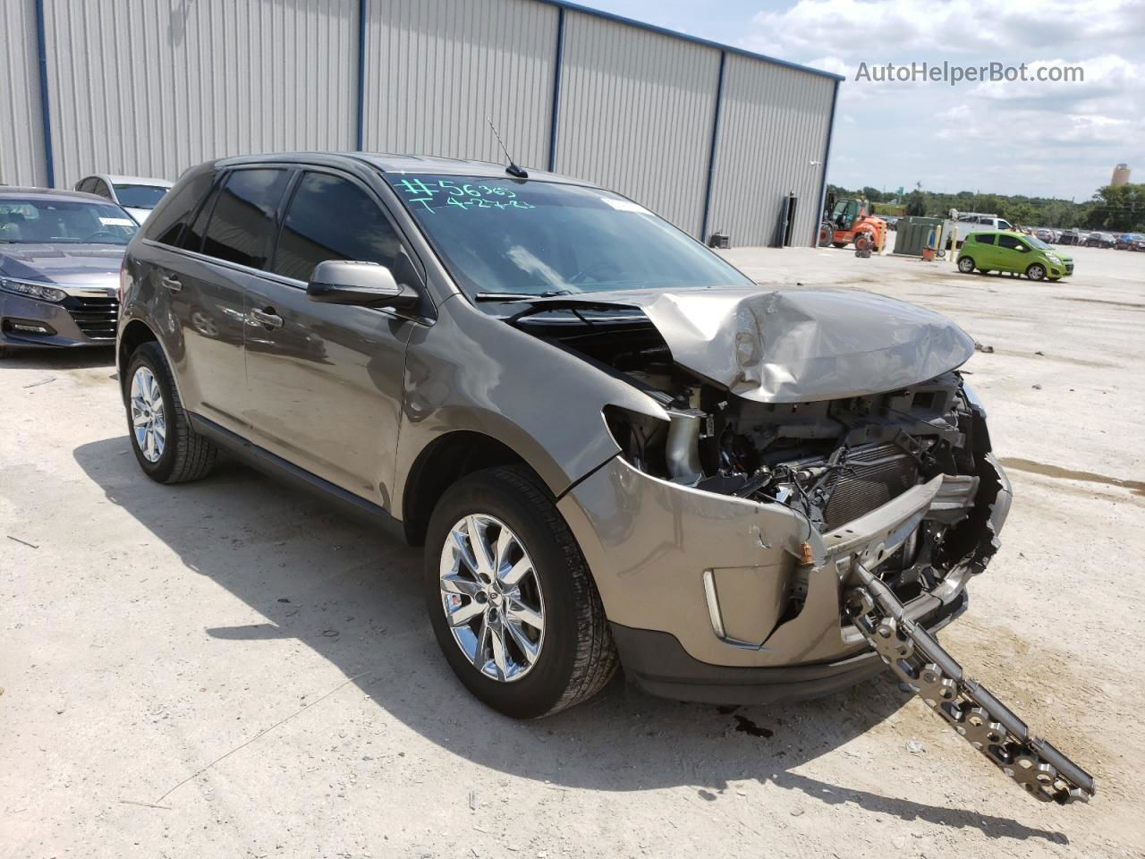 2014 Ford Edge Limited Beige vin: 2FMDK3KC6EBA30285