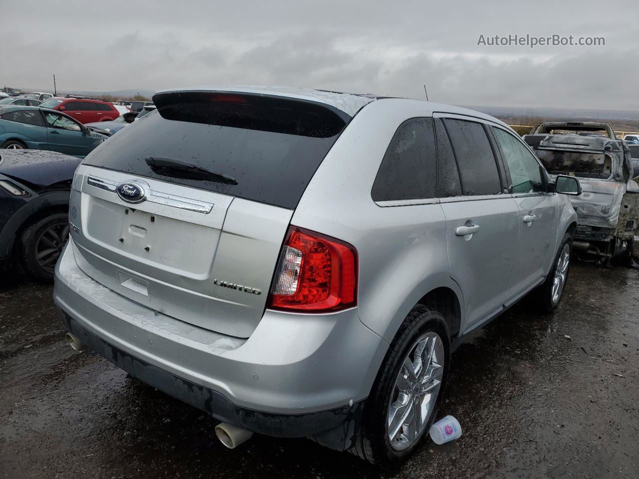 2014 Ford Edge Limited Silver vin: 2FMDK3KC6EBA78112