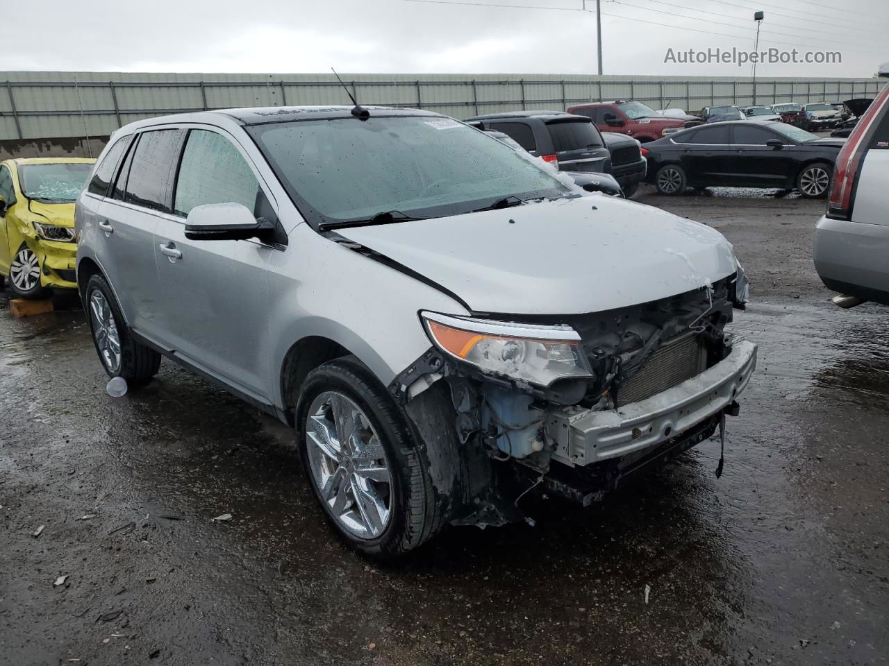 2014 Ford Edge Limited Silver vin: 2FMDK3KC6EBA78112