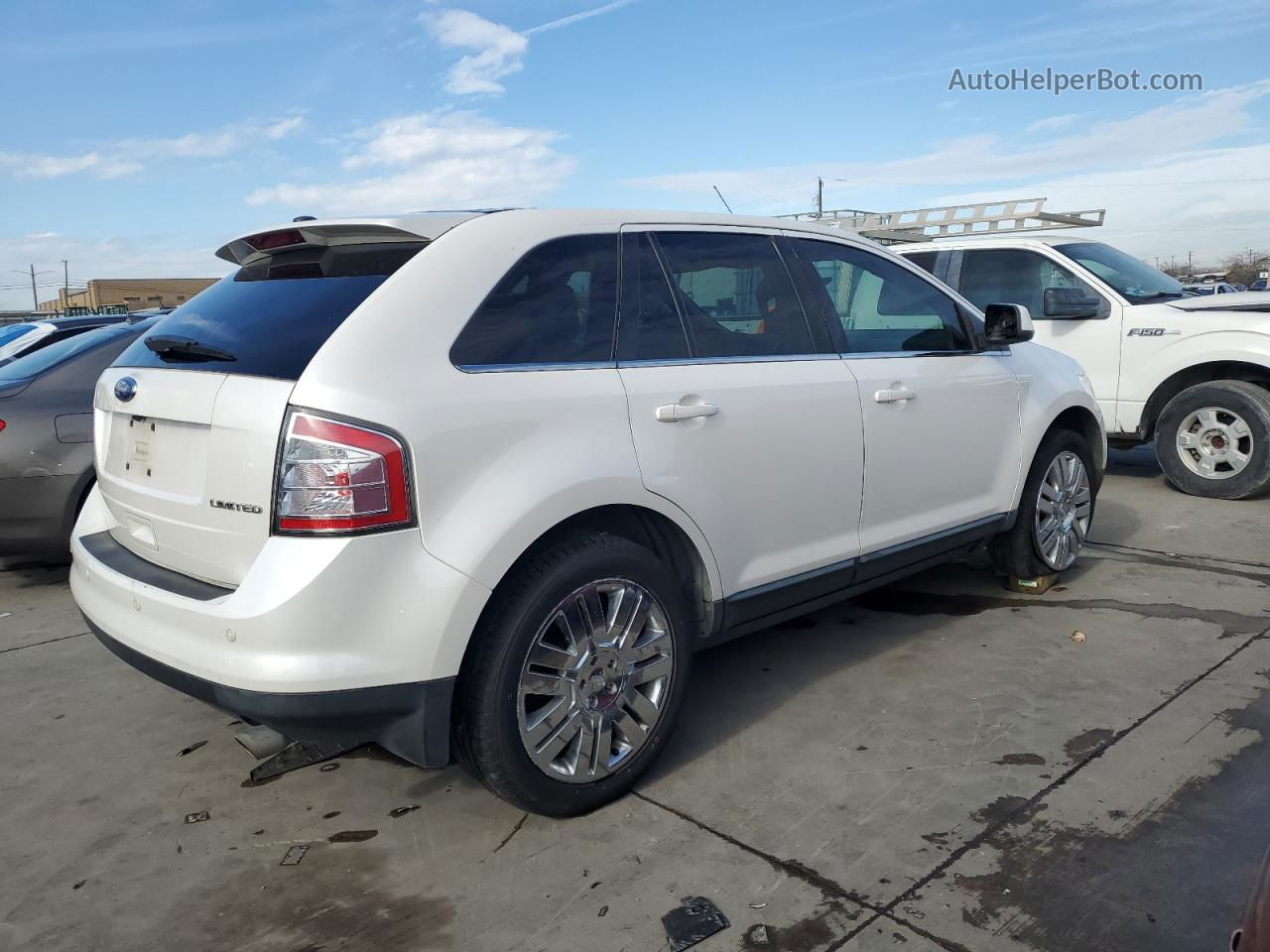 2010 Ford Edge Limited White vin: 2FMDK3KC7ABA32394