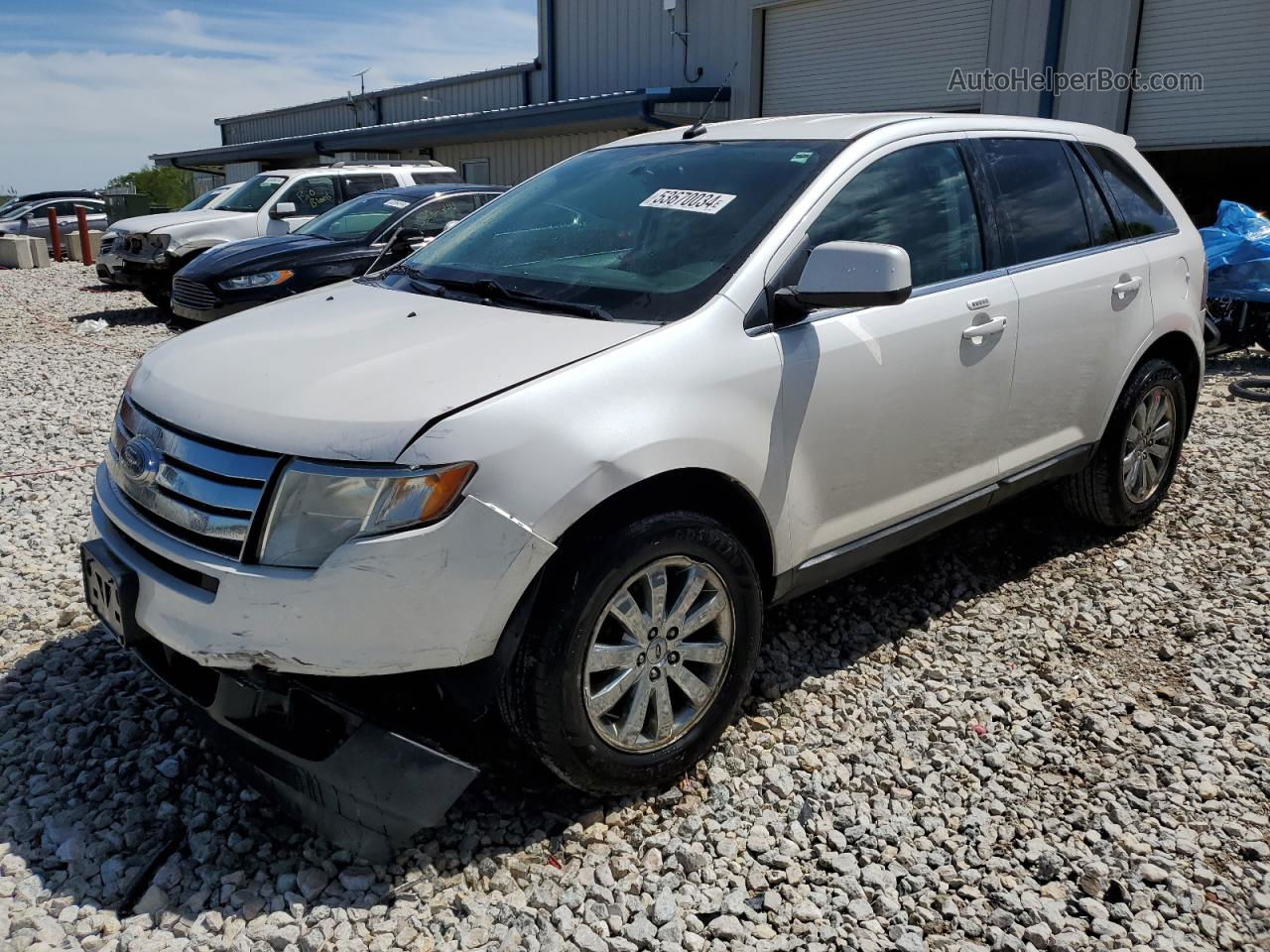 2010 Ford Edge Limited White vin: 2FMDK3KC7ABA97696