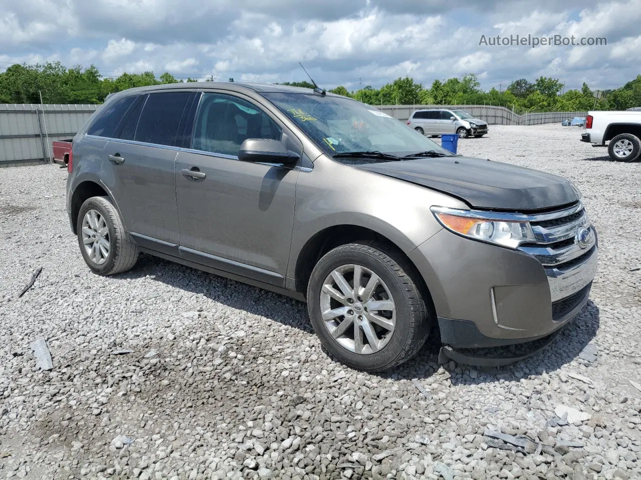 2014 Ford Edge Limited Brown vin: 2FMDK3KC7EBA38220