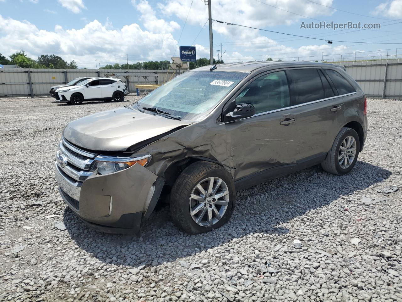 2014 Ford Edge Limited Brown vin: 2FMDK3KC7EBA38220