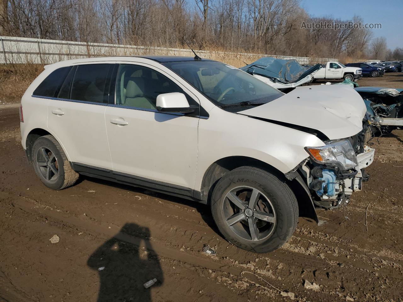 2010 Ford Edge Limited White vin: 2FMDK3KC8ABB08737