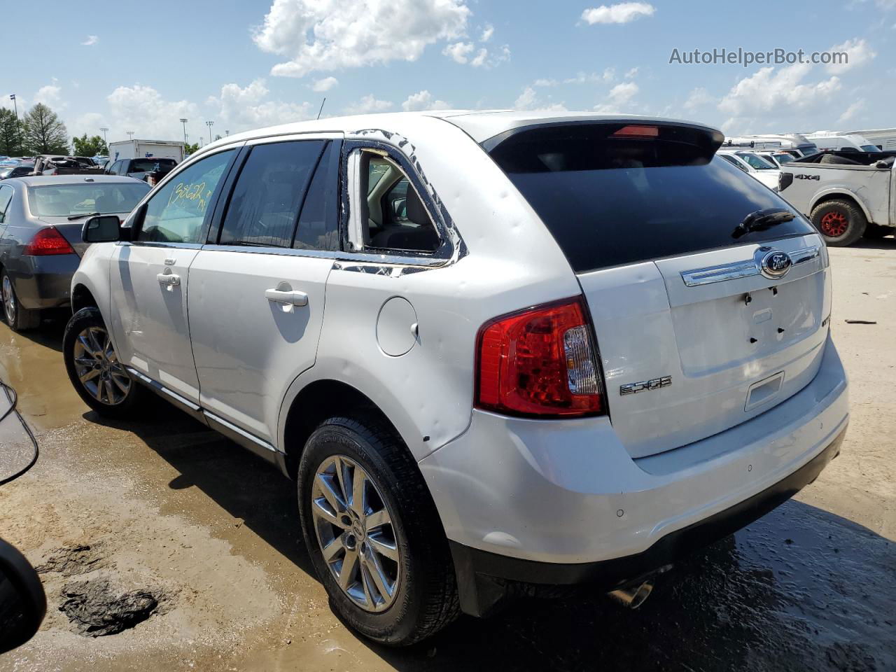 2014 Ford Edge Limited White vin: 2FMDK3KC8EBA51266