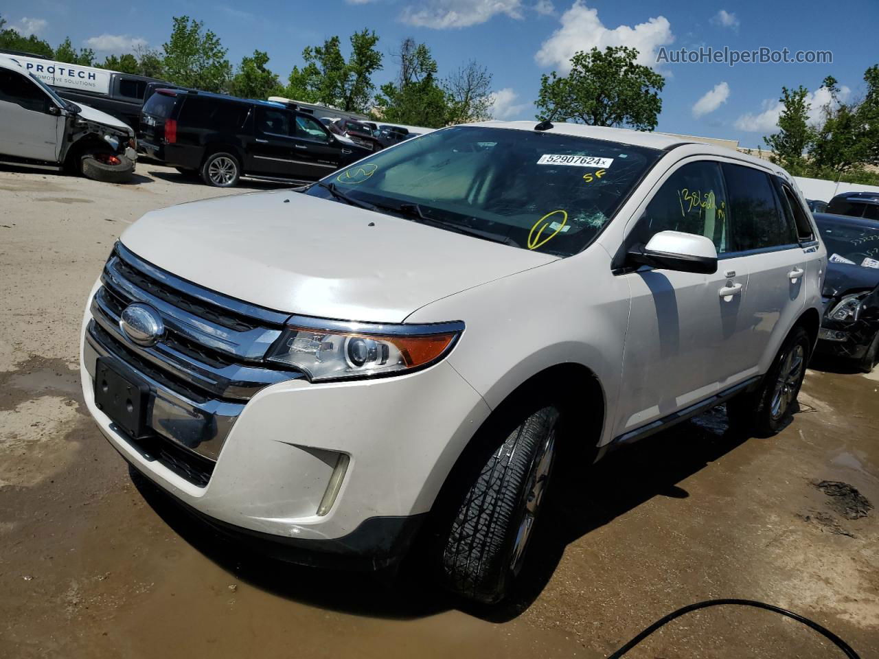 2014 Ford Edge Limited White vin: 2FMDK3KC8EBA51266