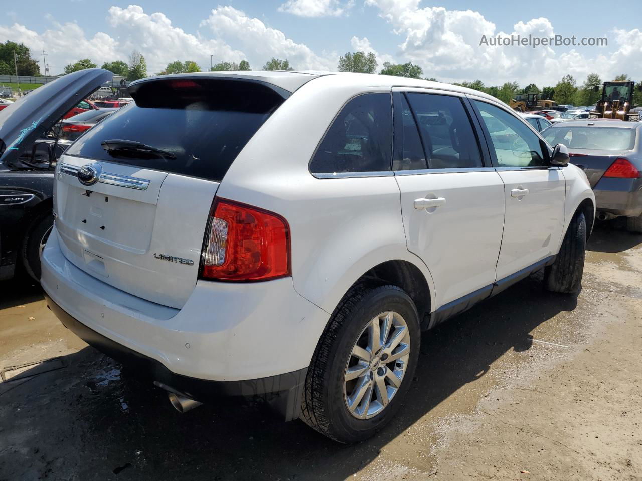 2014 Ford Edge Limited White vin: 2FMDK3KC8EBA51266