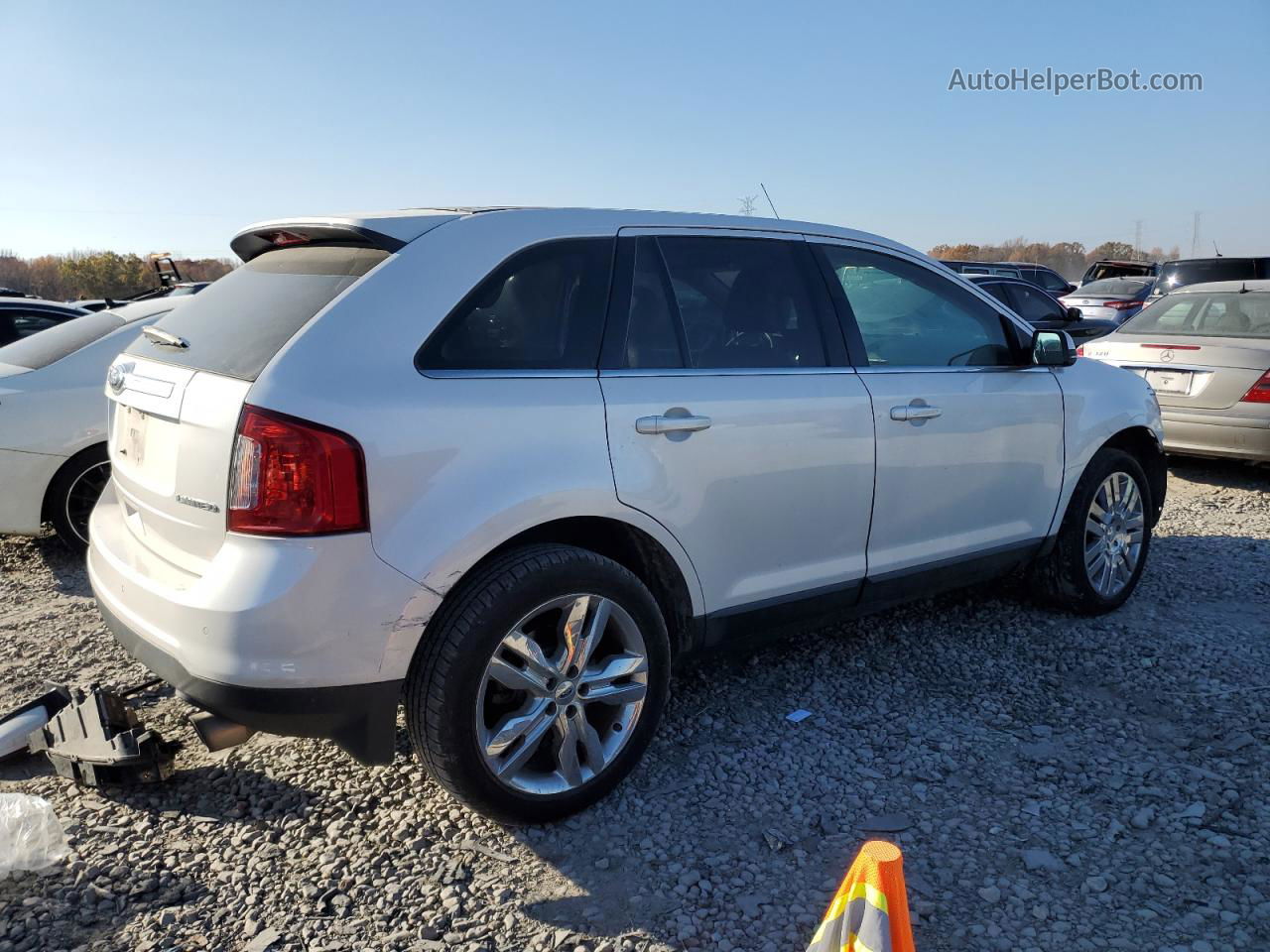 2014 Ford Edge Limited White vin: 2FMDK3KC8EBB06220