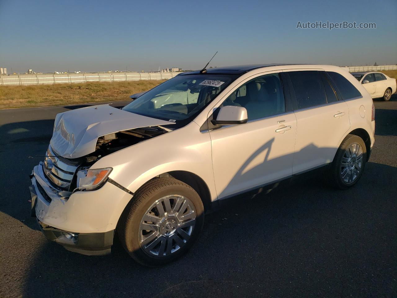 2010 Ford Edge Limited White vin: 2FMDK3KC9ABA57278