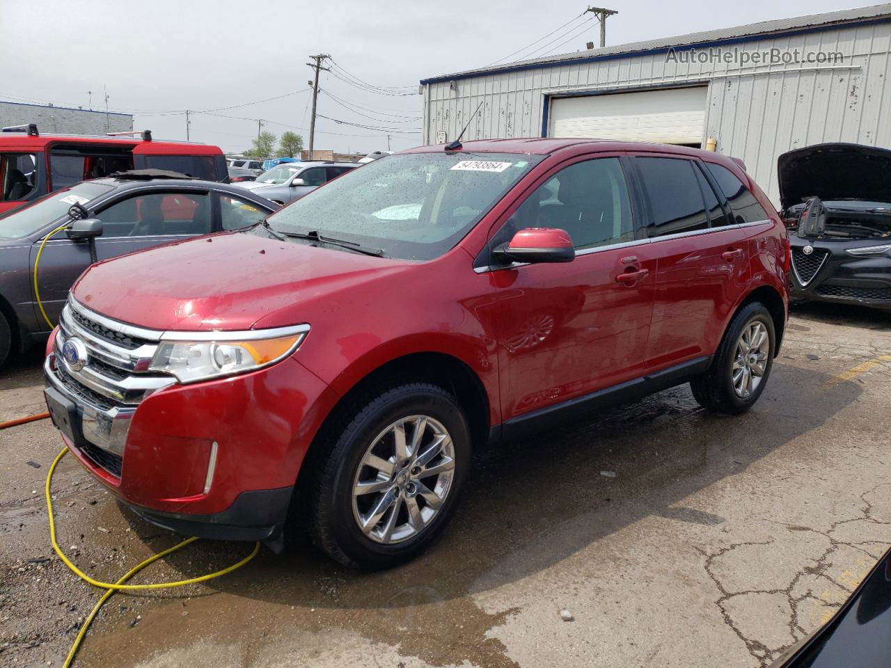 2014 Ford Edge Limited Red vin: 2FMDK3KC9EBA53348