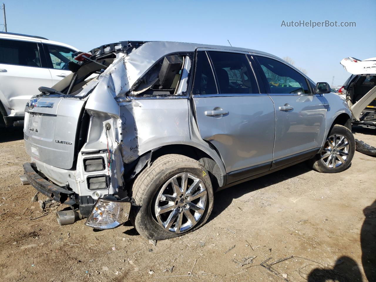 2014 Ford Edge Limited Silver vin: 2FMDK3KC9EBB53207