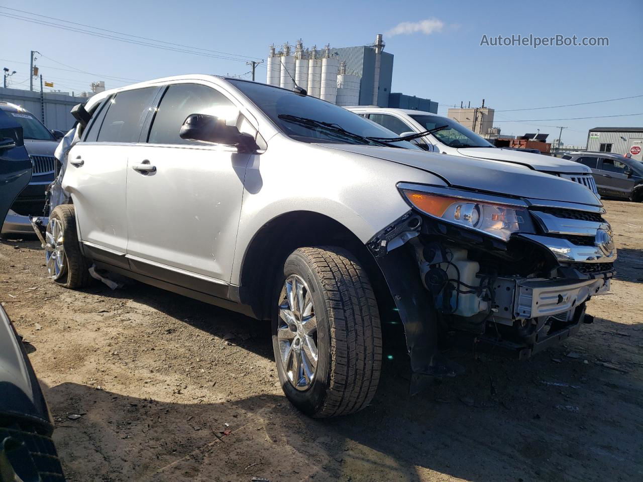 2014 Ford Edge Limited Silver vin: 2FMDK3KC9EBB53207