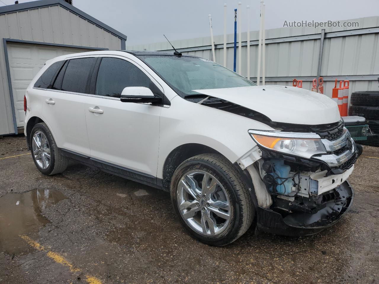 2014 Ford Edge Limited White vin: 2FMDK3KCXEBA83068