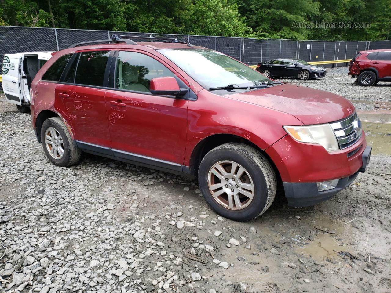 2008 Ford Edge Sel Red vin: 2FMDK48C38BA13624