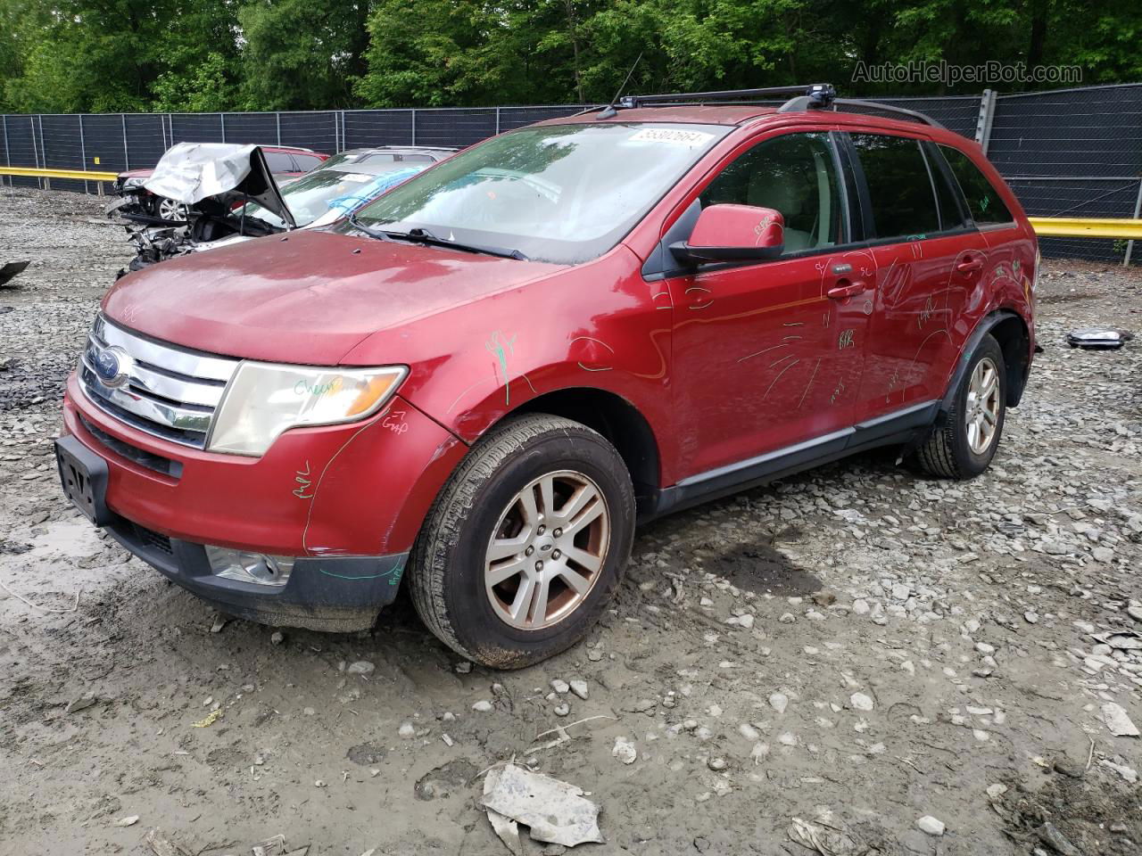 2008 Ford Edge Sel Red vin: 2FMDK48C38BA13624