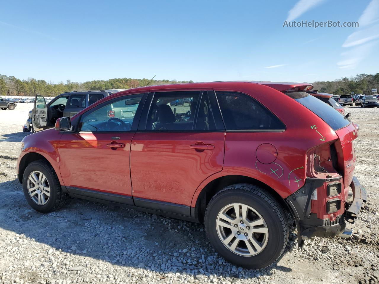 2008 Ford Edge Sel Red vin: 2FMDK48C48BA07508