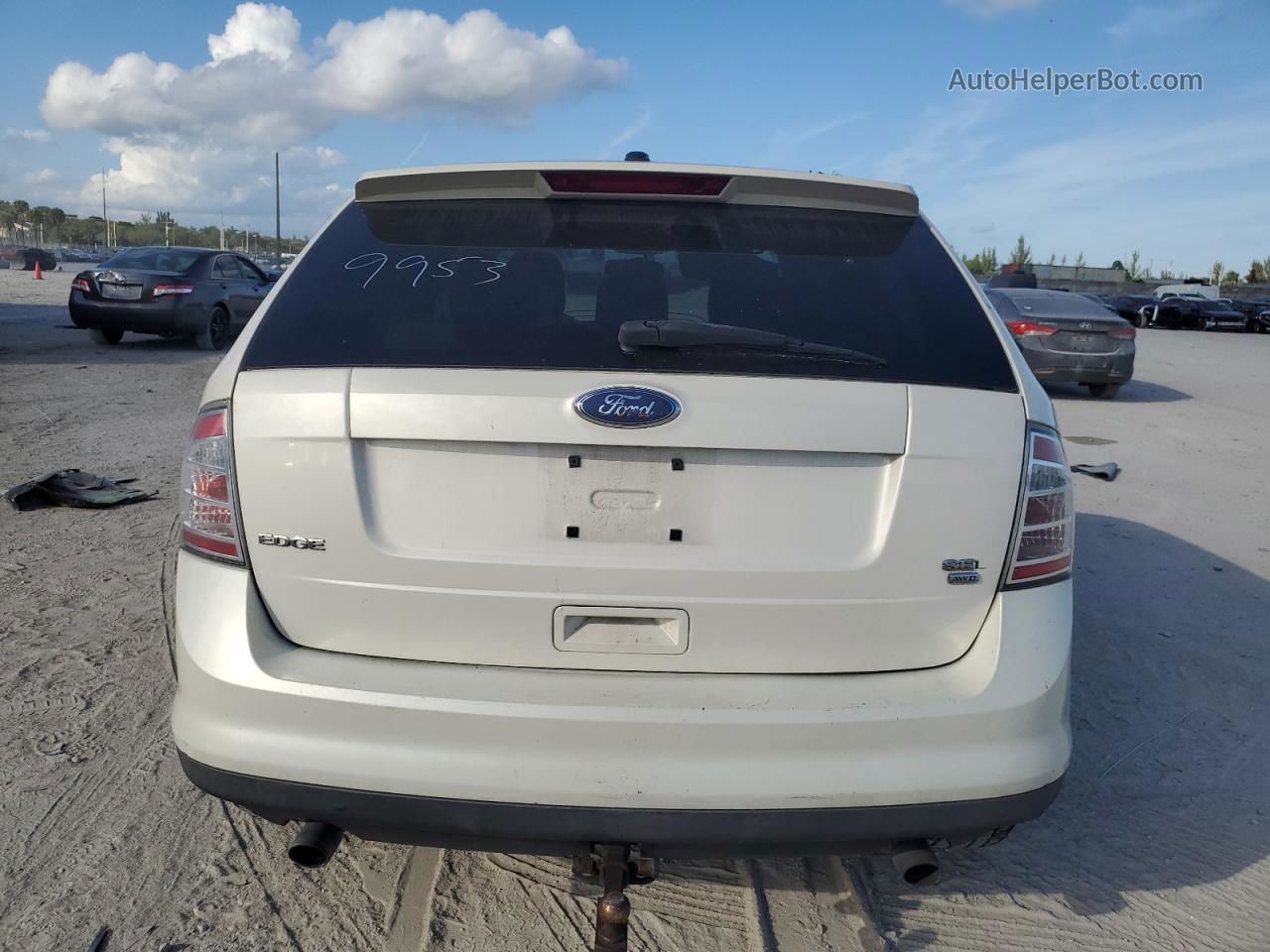 2008 Ford Edge Sel White vin: 2FMDK48C68BB27312