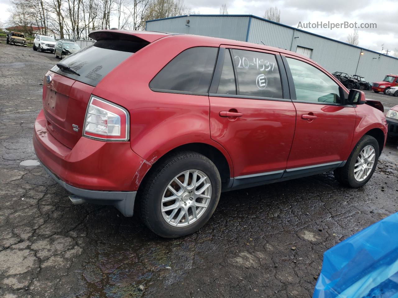 2008 Ford Edge Sel Red vin: 2FMDK48C78BA29700